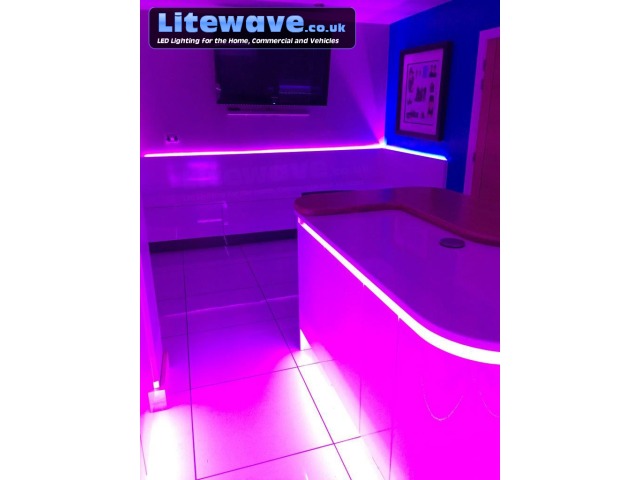 Waterproof LED Tape Lighting around Kitchen Island